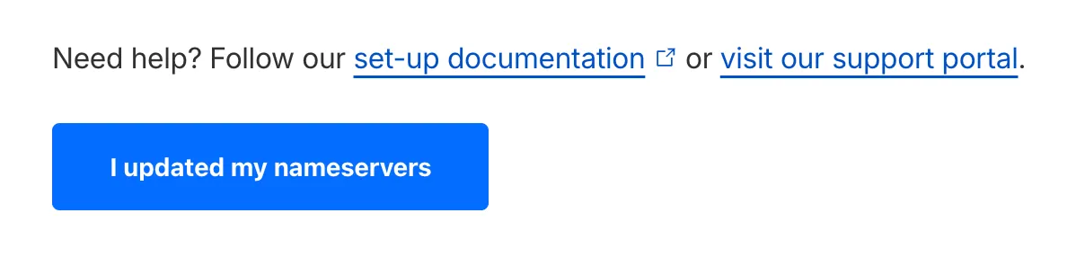 Confirm nameserver update