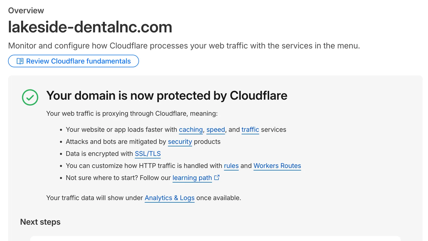 Domain protected confirmation